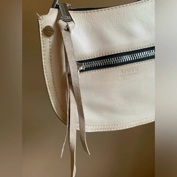 Aimee Kestenberg Sorrento Crossbody Bag - leather white cream purse - Picture 2 of 13